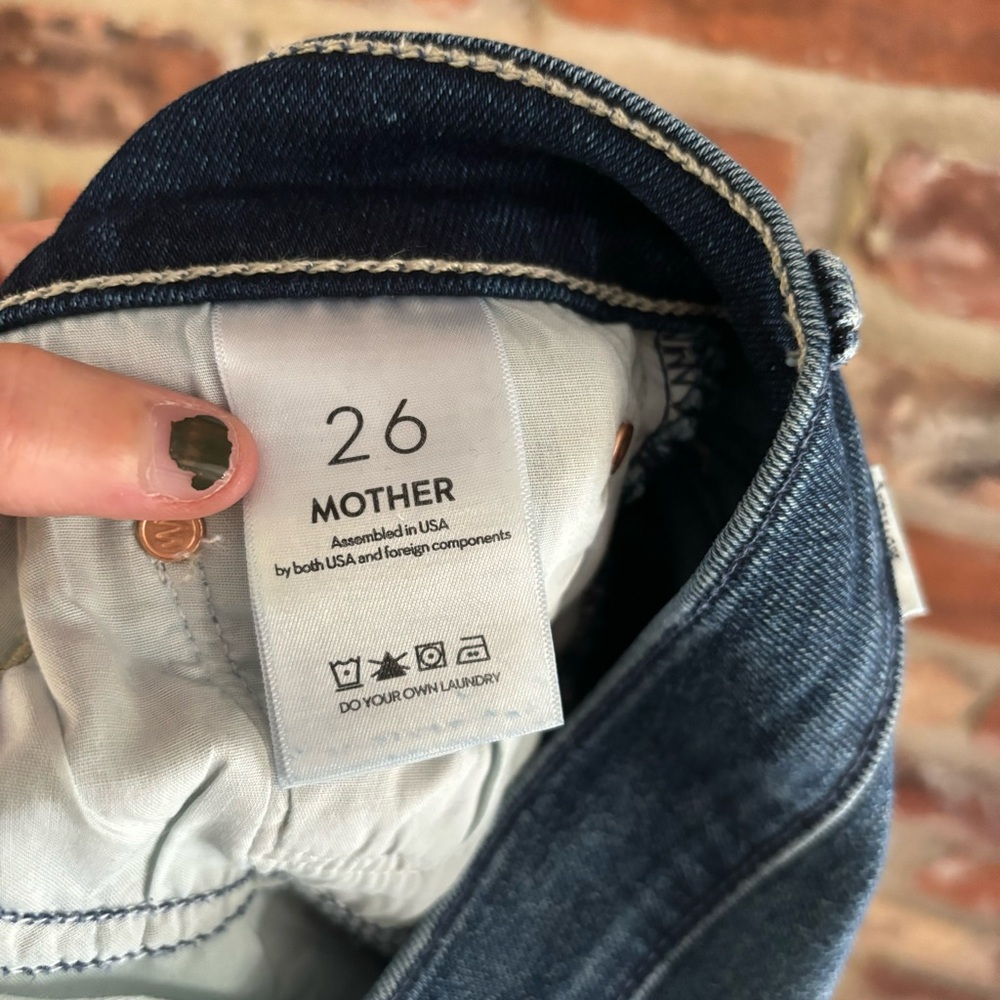 Mother The Thrasher Flood Straight High Rise Jeans in C’est La Vie, 26 - Picture 10 of 12